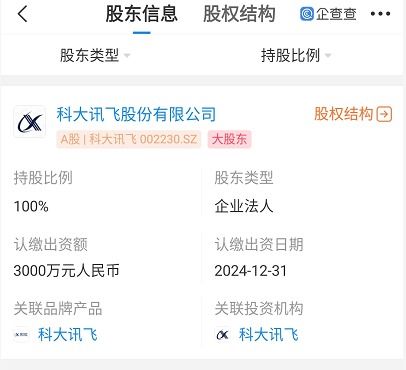 科大讯飞成立新零售公司,注册资本3000万元